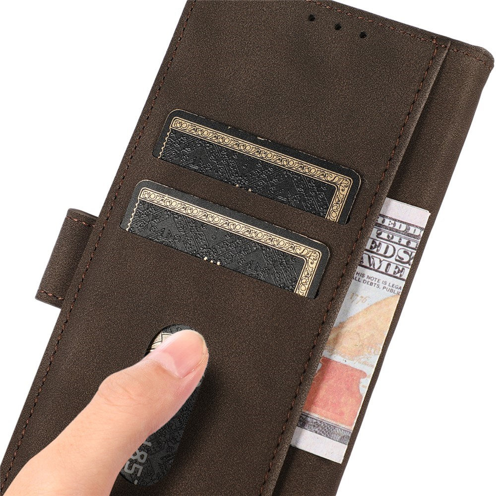 Samsung Galaxy A37 Kunstlæder Mobilcover m. Kortholder - Brun