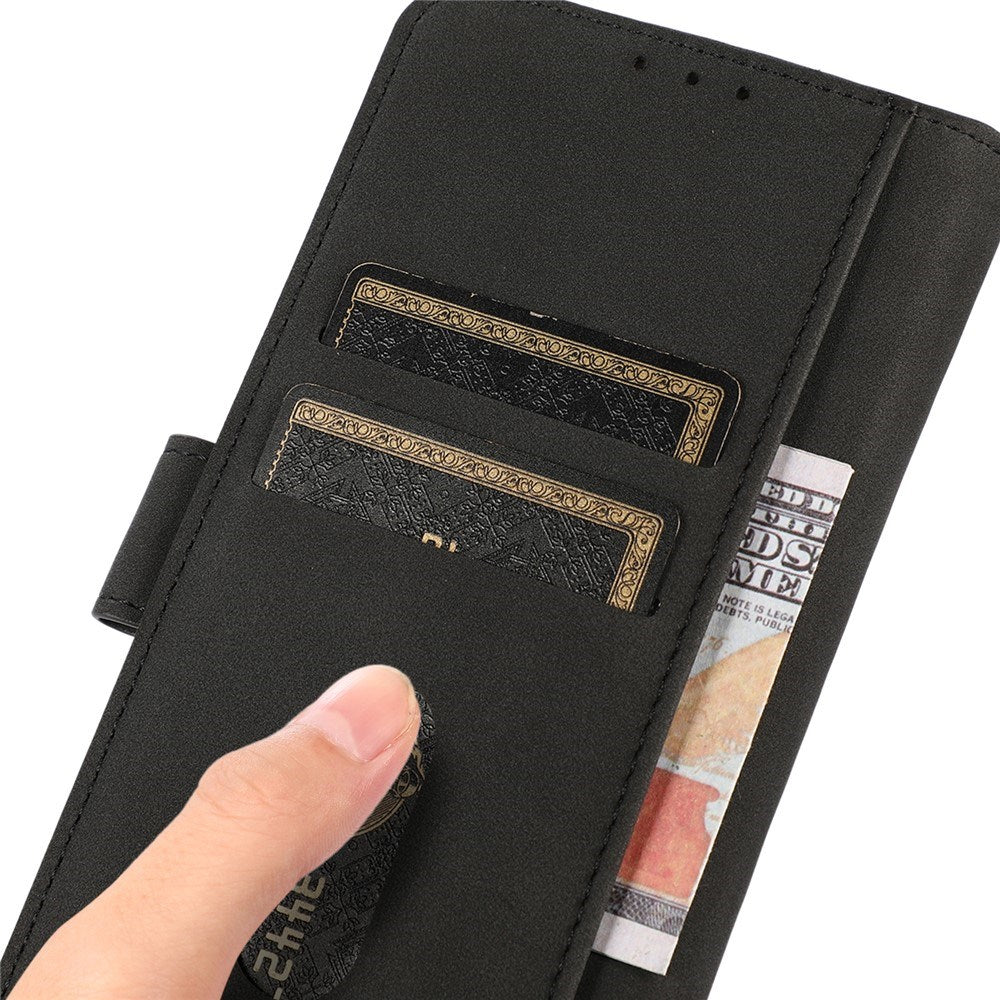 Samsung Galaxy A57 Kunstlæder Mobilcover m. Kortholder - Sort