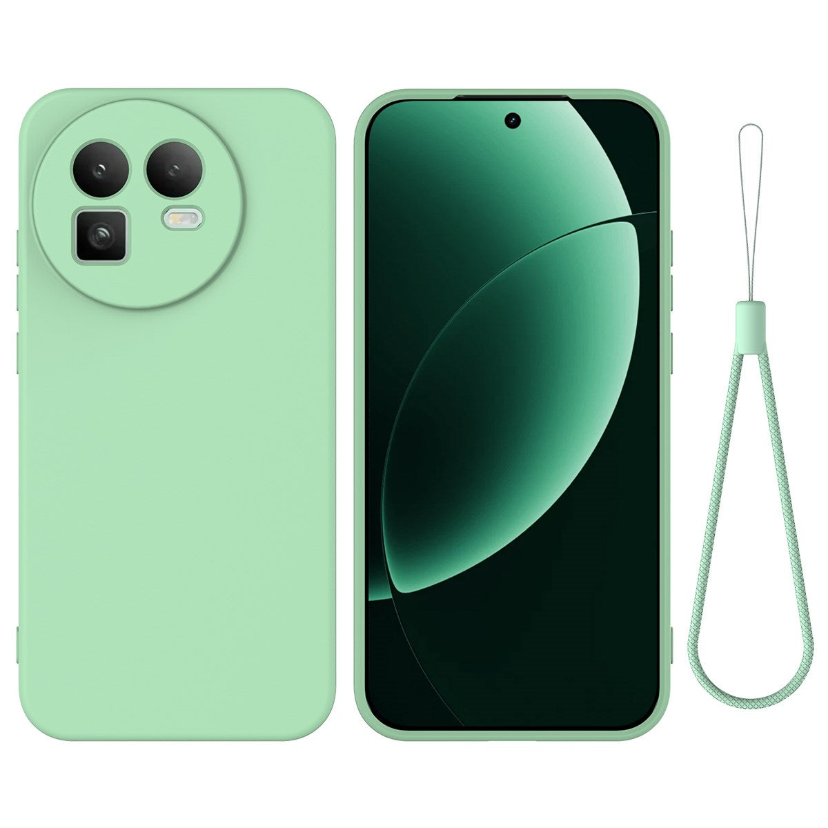 Realme GT 8 EIDERWOOD Silikone Bagside Cover m. Strop - Grøn