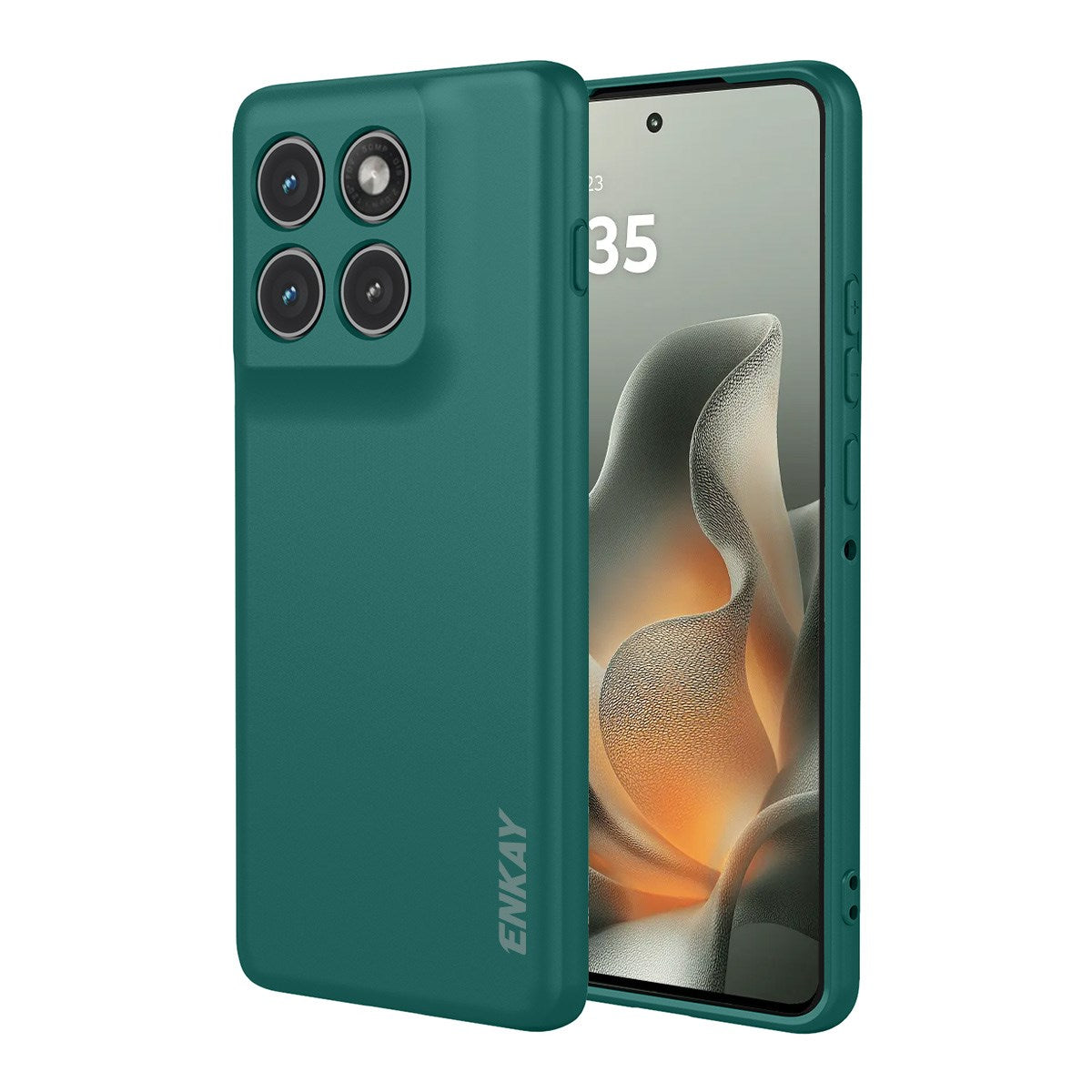 Motorola Edge 70 ENKAY Silikone Mobil Cover - Mørkegrøn