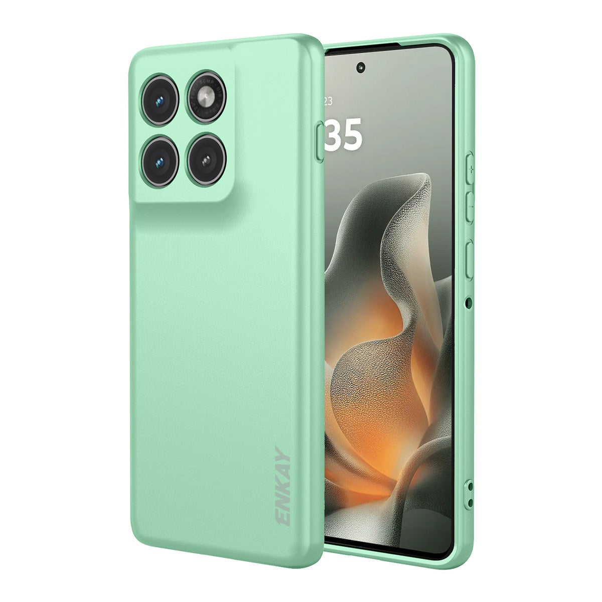Motorola Edge 70 ENKAY Silikone Mobil Cover - Lysegrøn