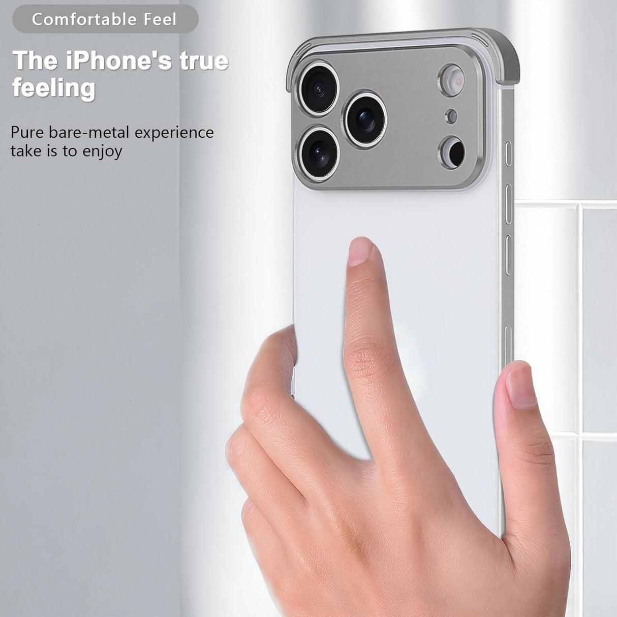 iPhone 17 Pro Todelt Bumper Cover m. Kameralinsebeskytter - Grå