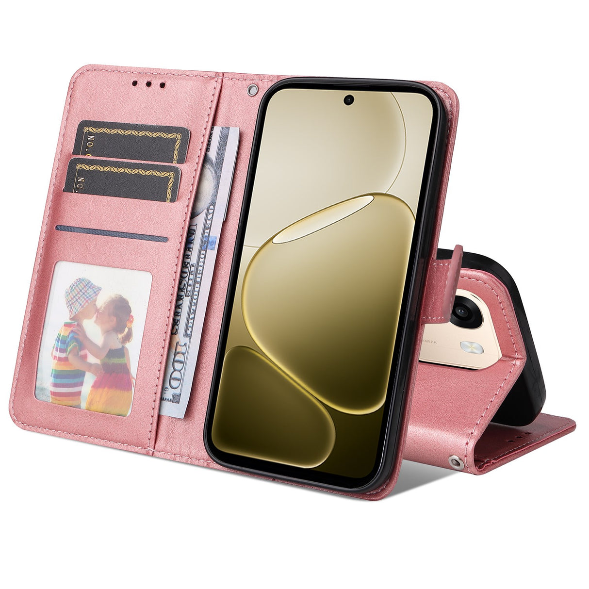 OPPO A6x EIDERWOOD Flip Cover i Kunstlæder - Lyserød