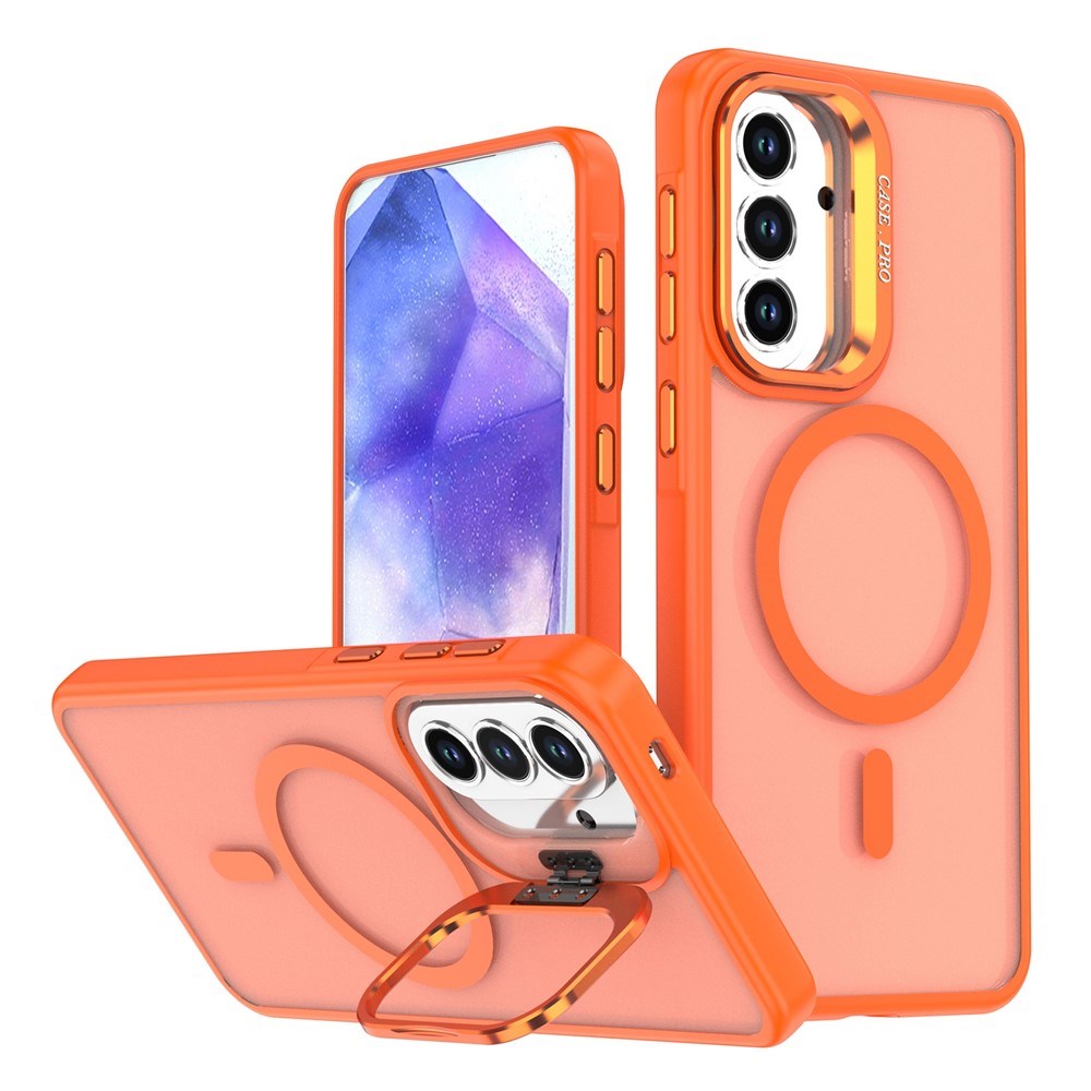 Samsung Galaxy A57 EIDERWOOD Hybrid Mobilcover m. Kickstand - MagSafe Kompatibel - Orange