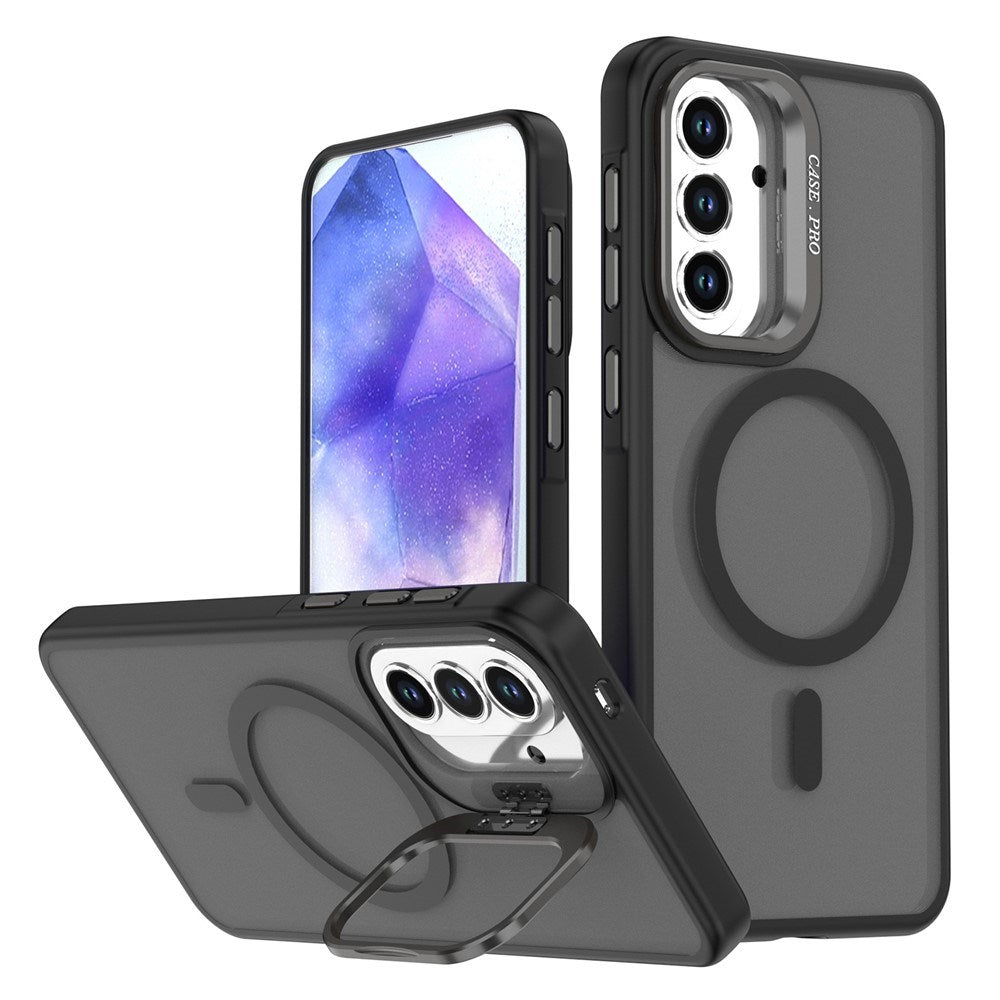 Samsung Galaxy A57 EIDERWOOD Hybrid Mobilcover m. Kickstand - MagSafe Kompatibel - Sort