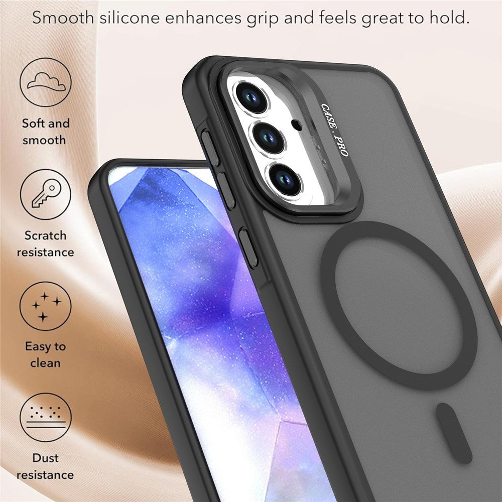 Samsung Galaxy A57 EIDERWOOD Hybrid Mobilcover m. Kickstand - MagSafe Kompatibel - Sort