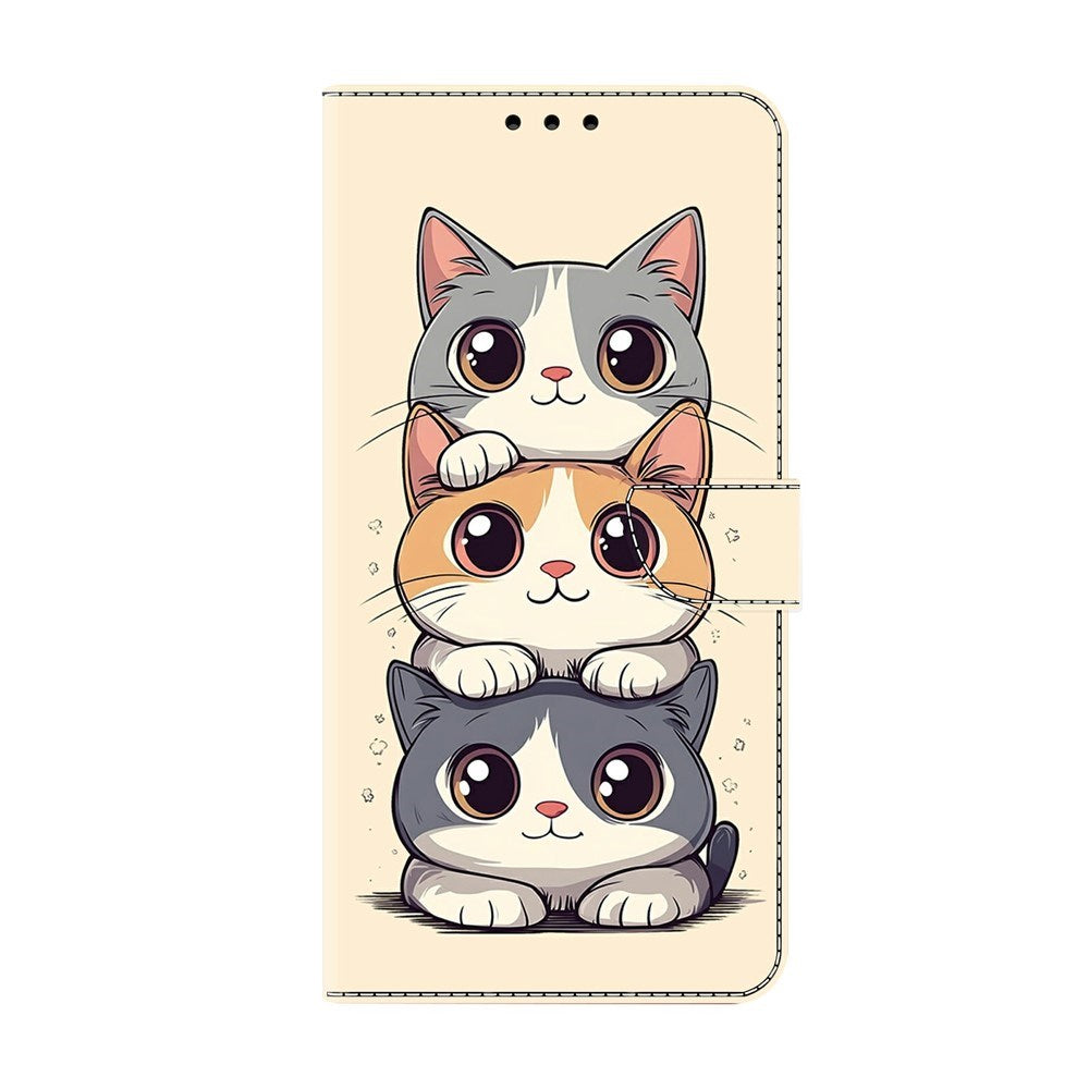 Samsung Galaxy A57 EIDERWOOD Kunstlæder Flipcover m. Indbygget Kortholder & Standerfunktion - Katte