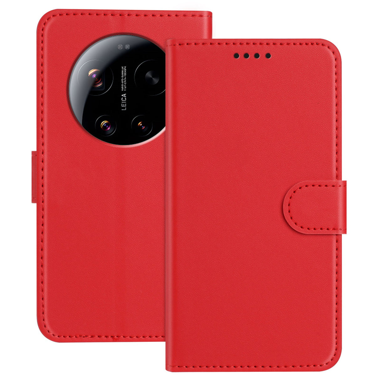 Xiaomi 17 Ultra EIDERWOOD Kunstlæder Flip Cover - Rød
