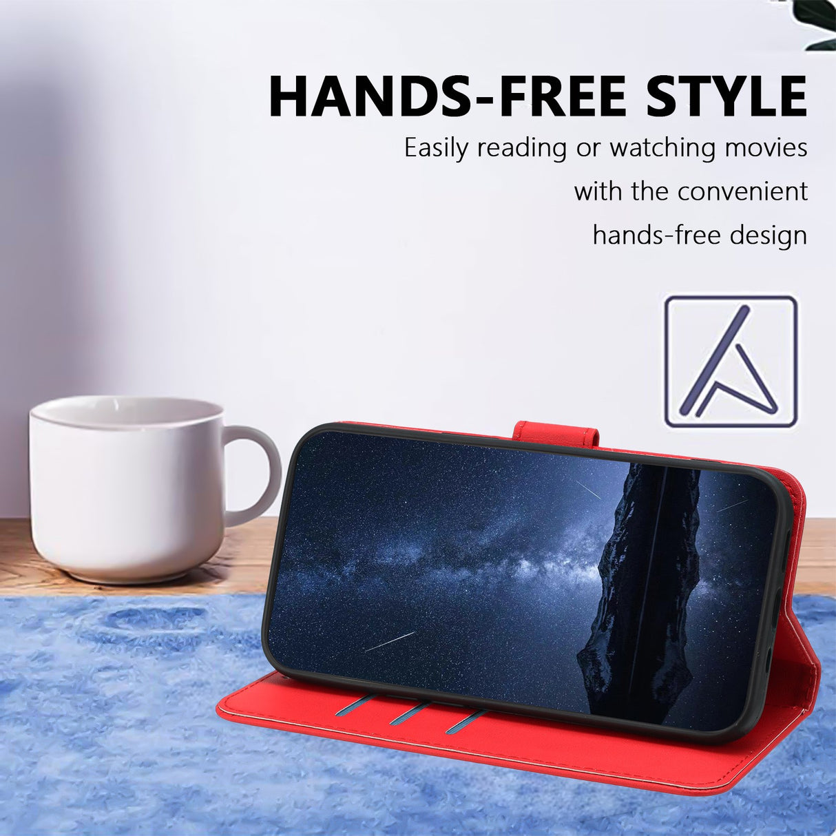 Xiaomi 17 Ultra EIDERWOOD Kunstlæder Flip Cover - Rød