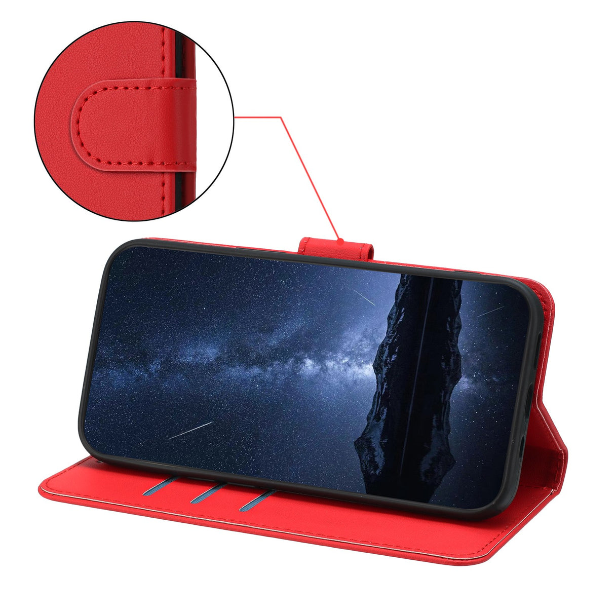 Xiaomi 17 Ultra EIDERWOOD Kunstlæder Flip Cover - Rød