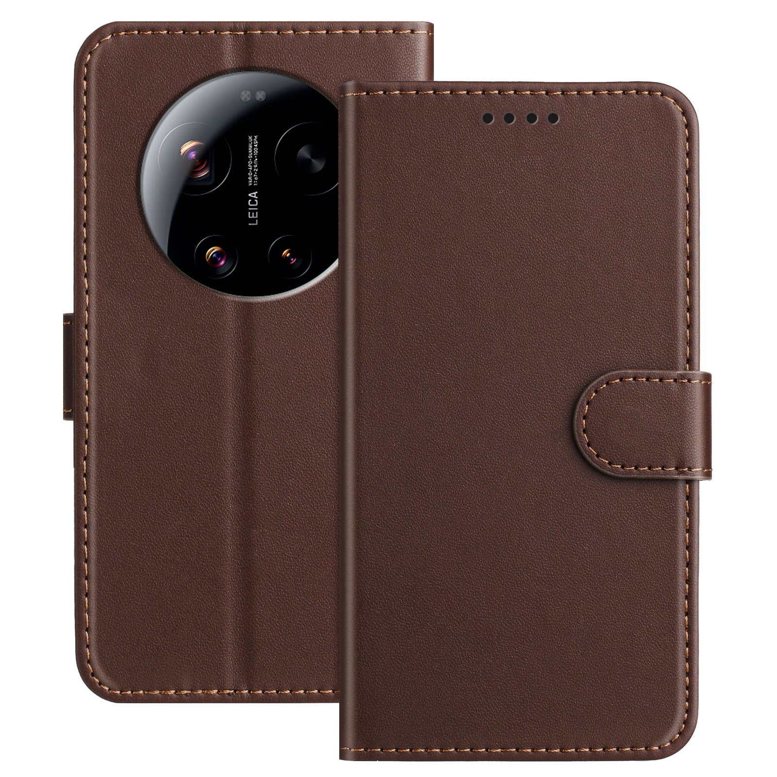 Xiaomi 17 Ultra EIDERWOOD Kunstlæder Flip Cover - Brun