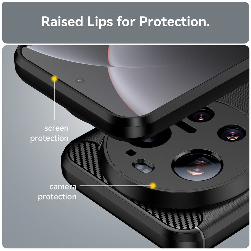 Xiaomi 17 Ultra EIDERWOOD Brushed Carbon Bagside Cover - Sort