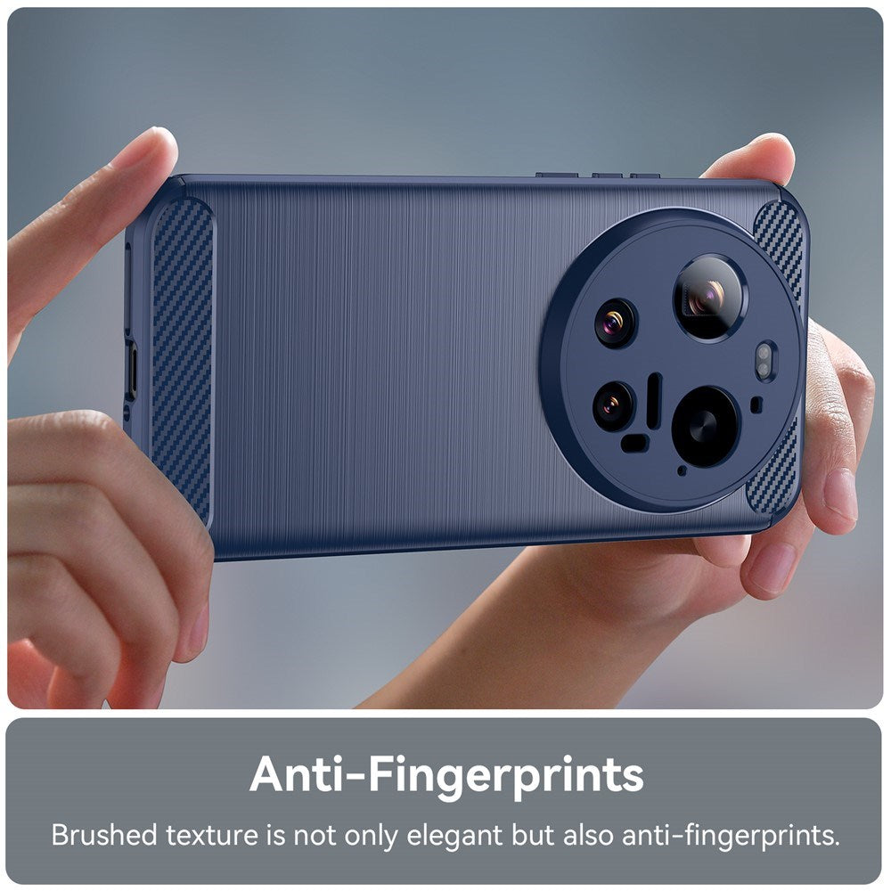 Xiaomi 17 Ultra EIDERWOOD Brushed Carbon Bagside Cover - Blå
