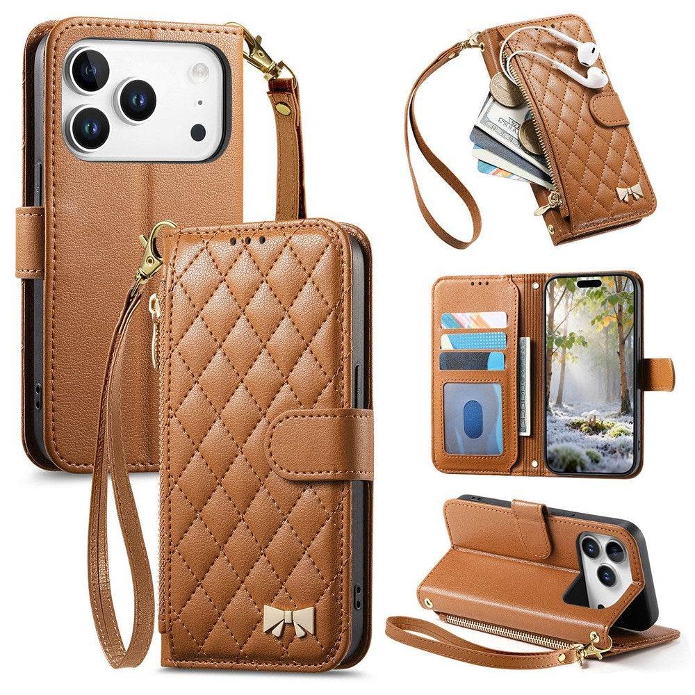 iPhone 18 Pro Max / 17 Pro Max EIDERWOOD Kunstlæder Flip Cover m. Tekstur - Brun