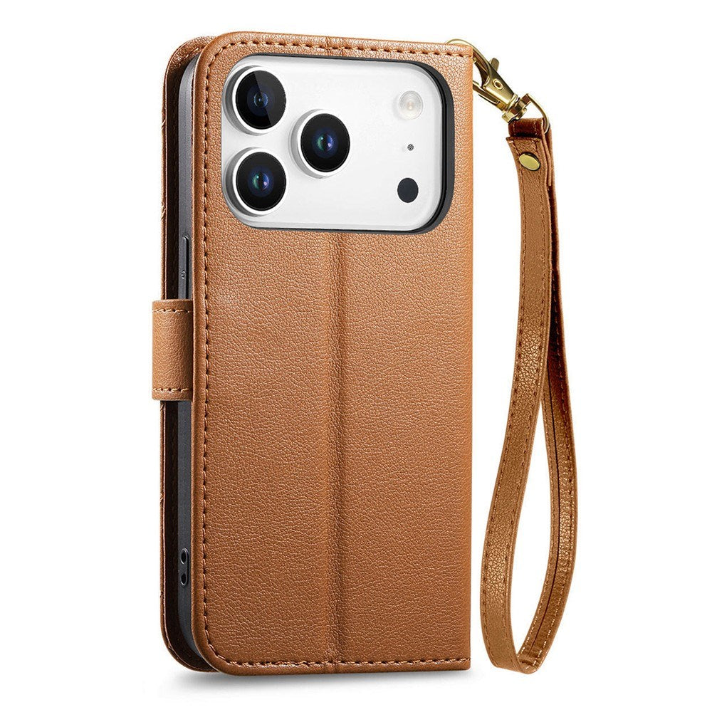 iPhone 18 Pro Max / 17 Pro Max EIDERWOOD Kunstlæder Flip Cover m. Tekstur - Brun