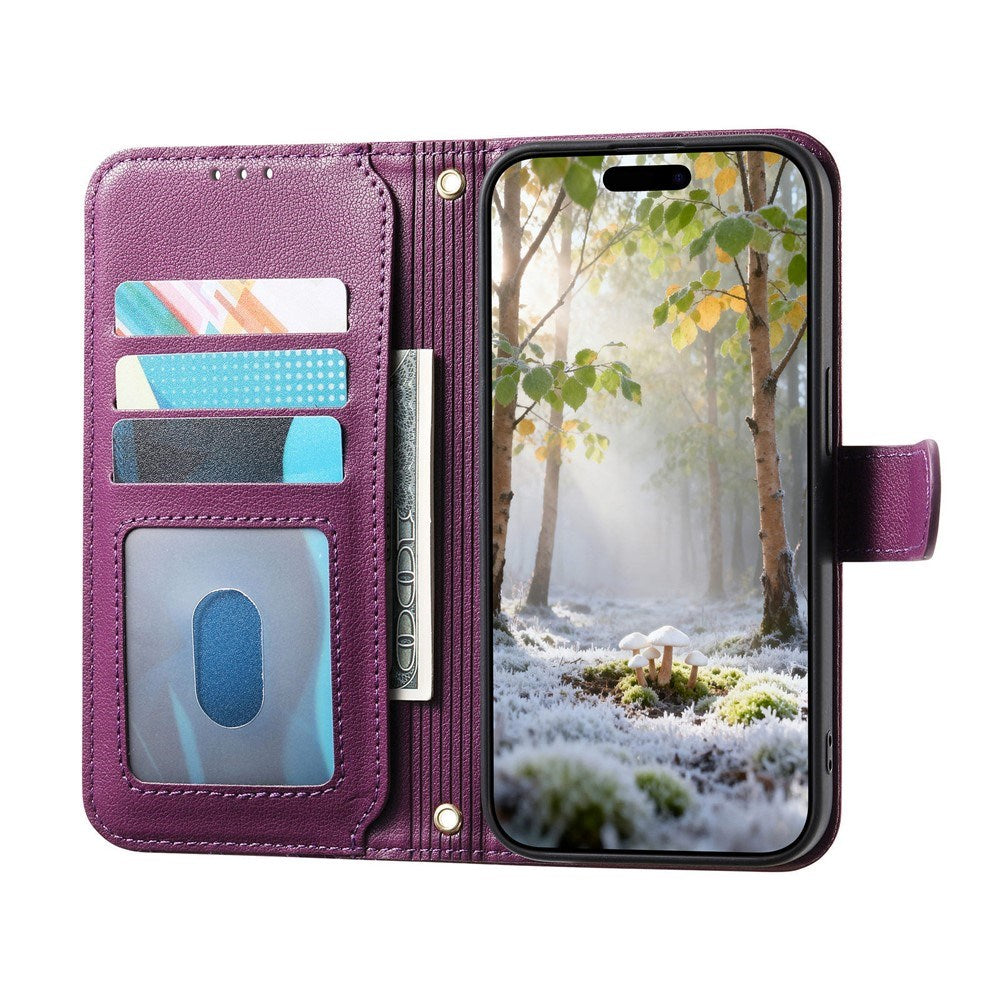 iPhone 18 Pro Max / 17 Pro Max EIDERWOOD Kunstlæder Flip Cover m. Tekstur - Lilla