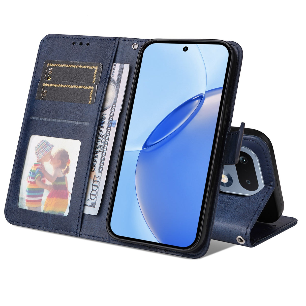 Realme 16 Pro EIDERWOOD Kunstlæder Flip Cover inkl. Strop - Blå