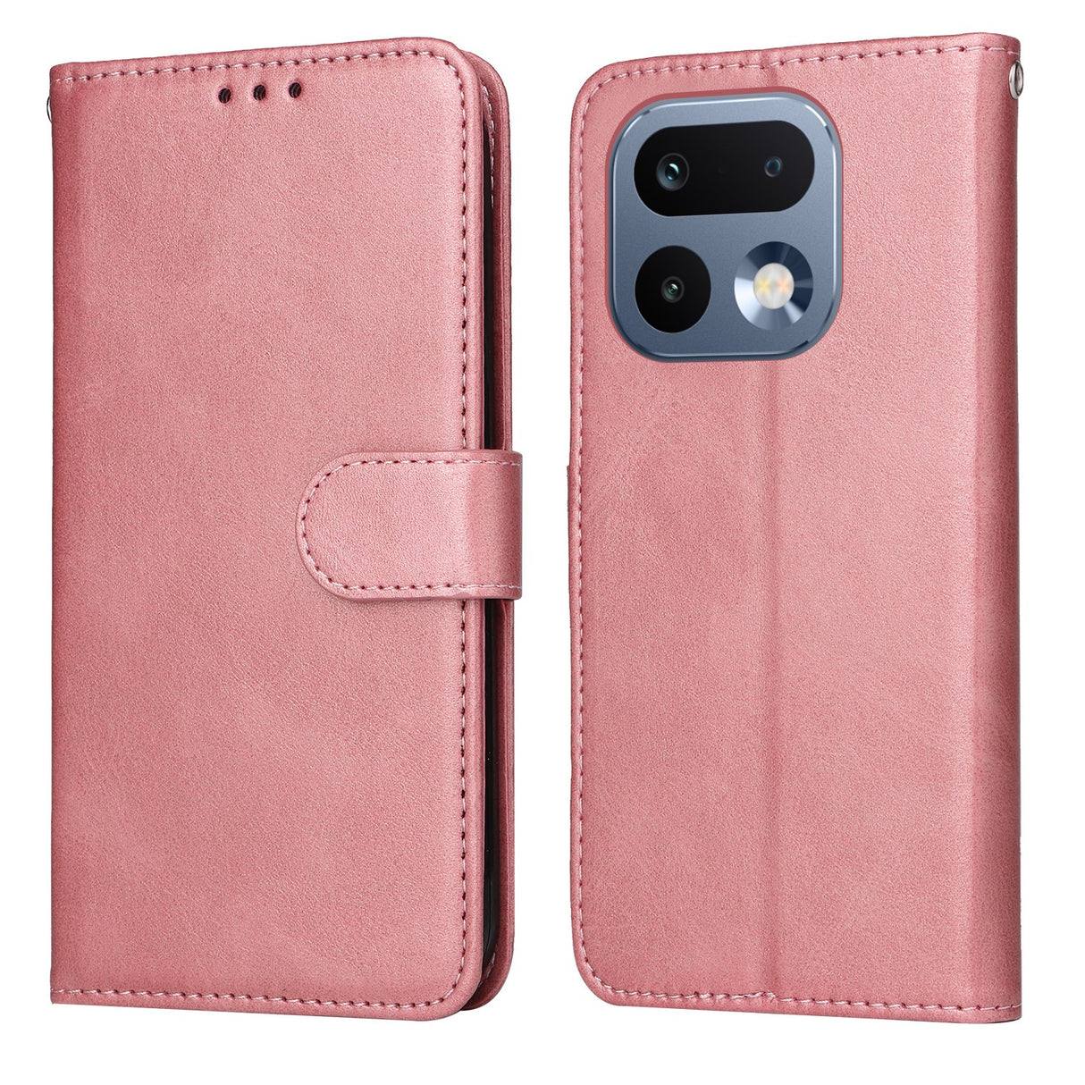 Realme 16 Pro EIDERWOOD Kunstlæder Flip Cover inkl. Strop - Lyserød