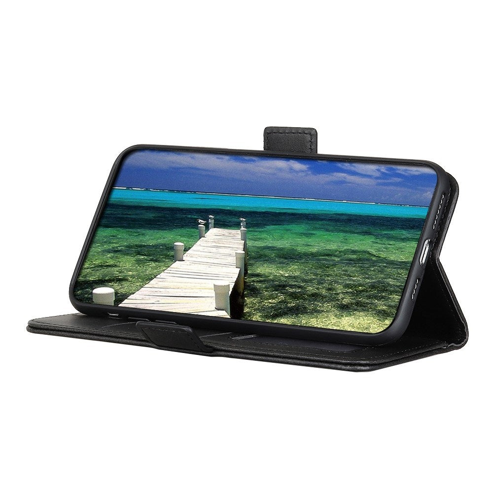 Motorola Moto G77 / G67 EIDERWOOD Kunstlæder Mobilcover m. Kortholder - Sort