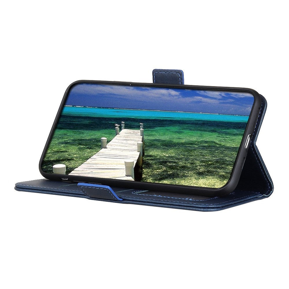 Motorola Moto G77 / G67 EIDERWOOD Kunstlæder Mobilcover m. Kortholder - Blå