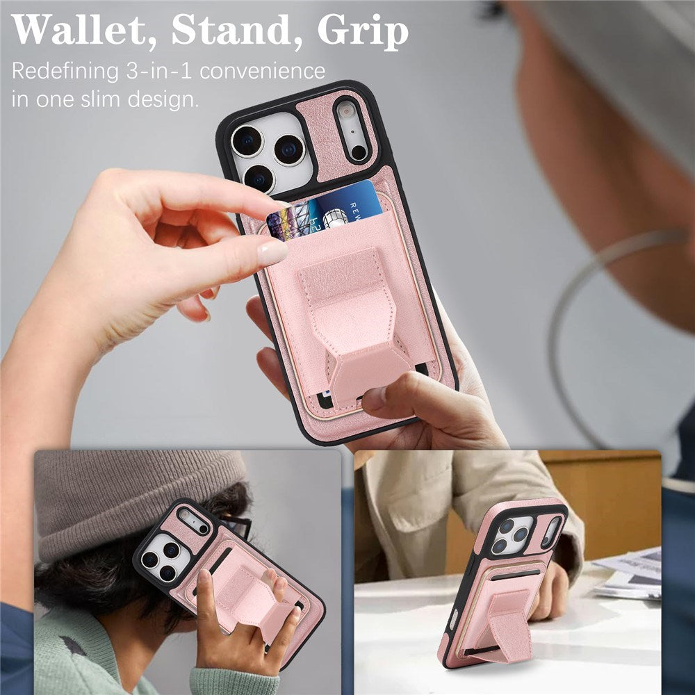 iPhone 17 Pro EIDERWOOD Kunstlæder Cover m. Kortholder - MagSafe Kompatibel - Lyserød