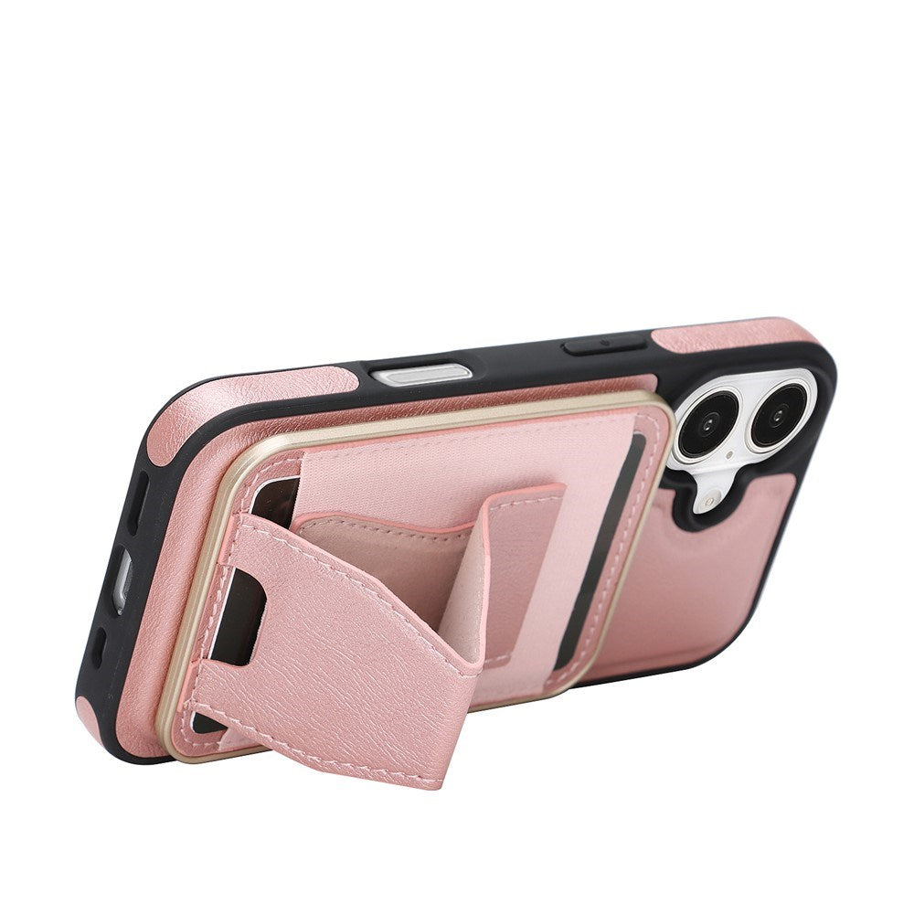 iPhone 17 EIDERWOOD Kunstlæder Cover m. Kortholder - MagSafe Kompatibel - Lyserød