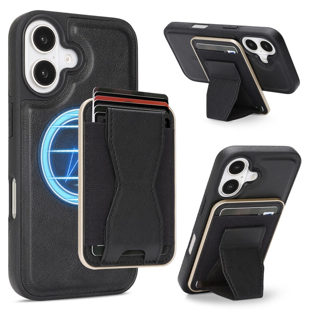 iPhone 17 EIDERWOOD Kunstlæder Cover m. Kortholder - MagSafe Kompatibel - Sort