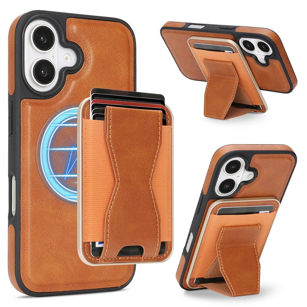 iPhone 17 EIDERWOOD Kunstlæder Cover m. Kortholder - MagSafe Kompatibel - Brun