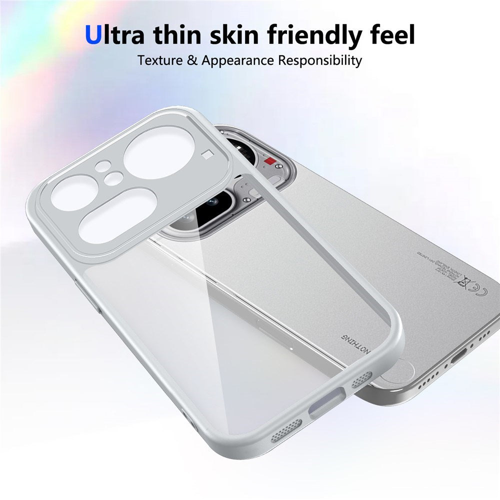 Nothing Phone (4a) Pro Hybrid Bagside Cover - Gennemsigtig / Grå