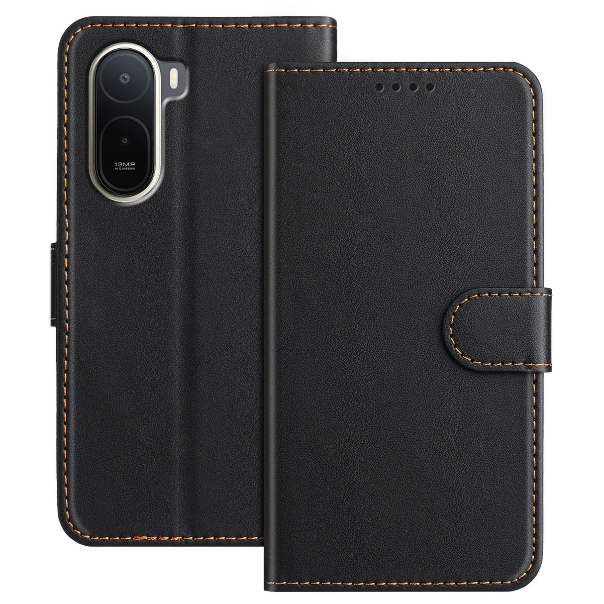 Xiaomi Redmi A7 Pro EIDERWOOD Kunstlæder Flip Cover m. Kortholder - Sort