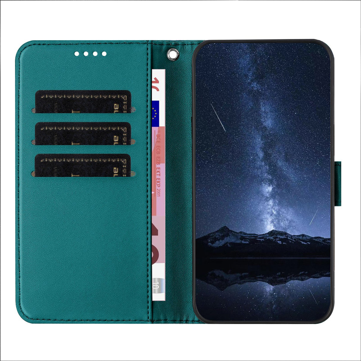 Xiaomi Redmi A7 Pro EIDERWOOD Kunstlæder Flip Cover m. Kortholder - Grøn