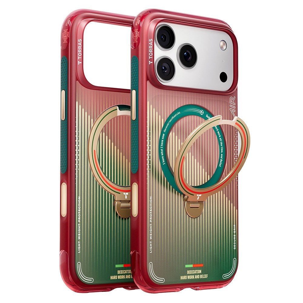 iPhone 17 Pro TORRAS Ostand Q3 Air Case m. 360° Kickstand - MagSafe Kompatibel - Glory Slash