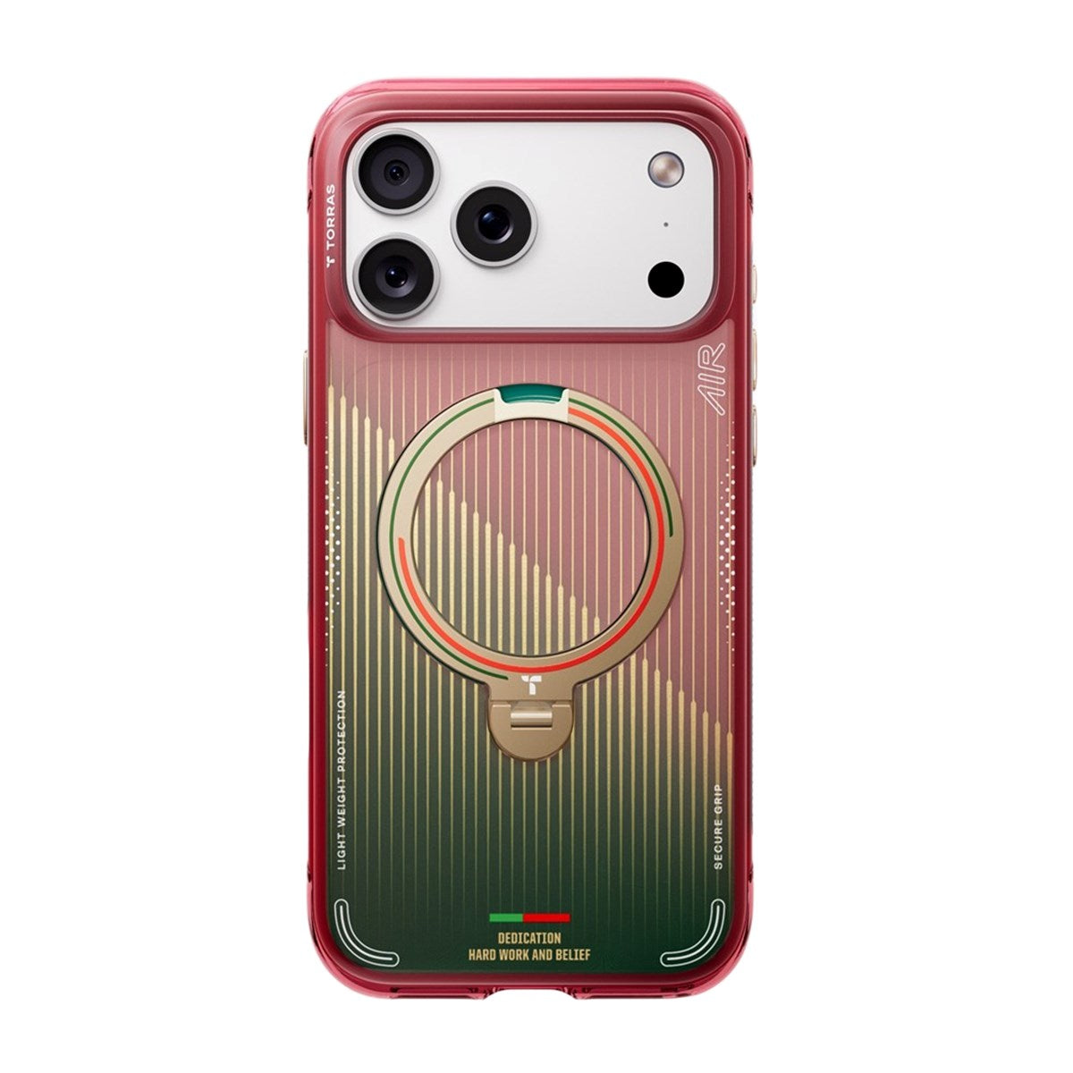 iPhone 17 Pro TORRAS Ostand Q3 Air Case m. 360° Kickstand - MagSafe Kompatibel - Glory Slash