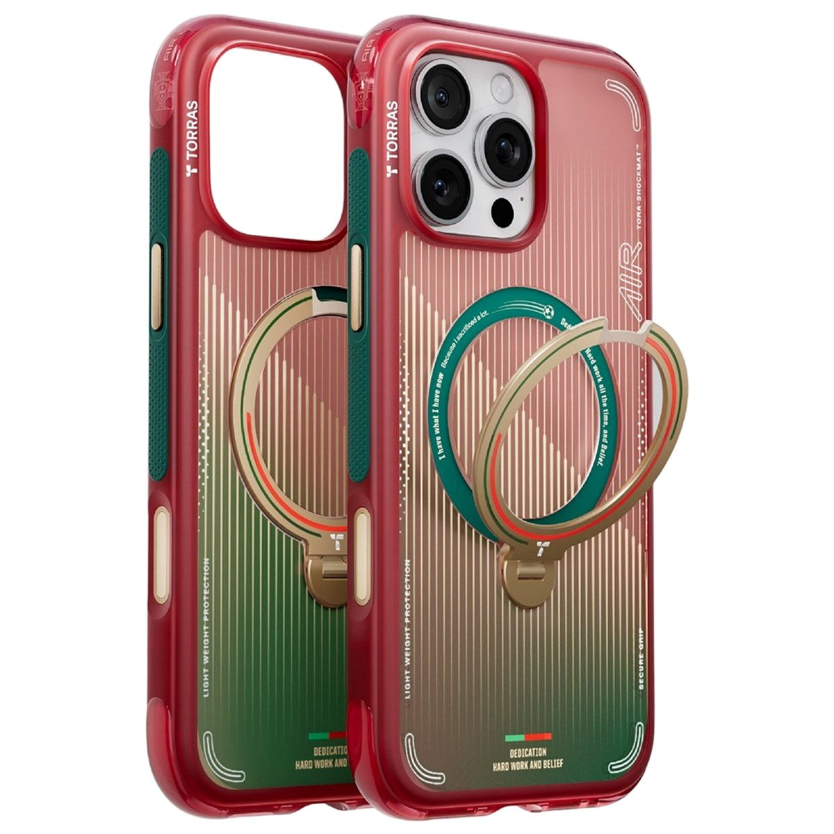 iPhone 16 Pro TORRAS Ostand Q3 Air Case m. 360° Kickstand - MagSafe Kompatibel - Glory Slash