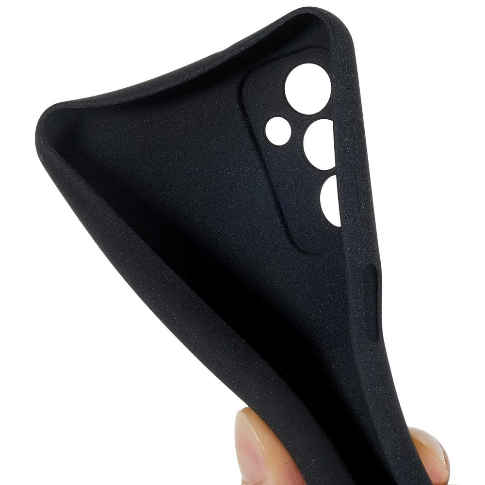 Samsung Galaxy M13 Mat Fleksibelt Plastik Bagside Cover - Sort