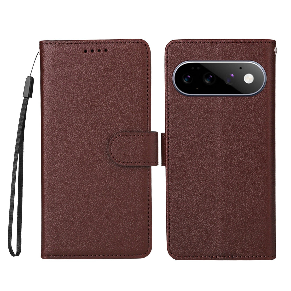 EIDERWOOD Google Pixel 11 / 11 Pro Flipcover inkl. Kortholder & Håndledsrem - Brun