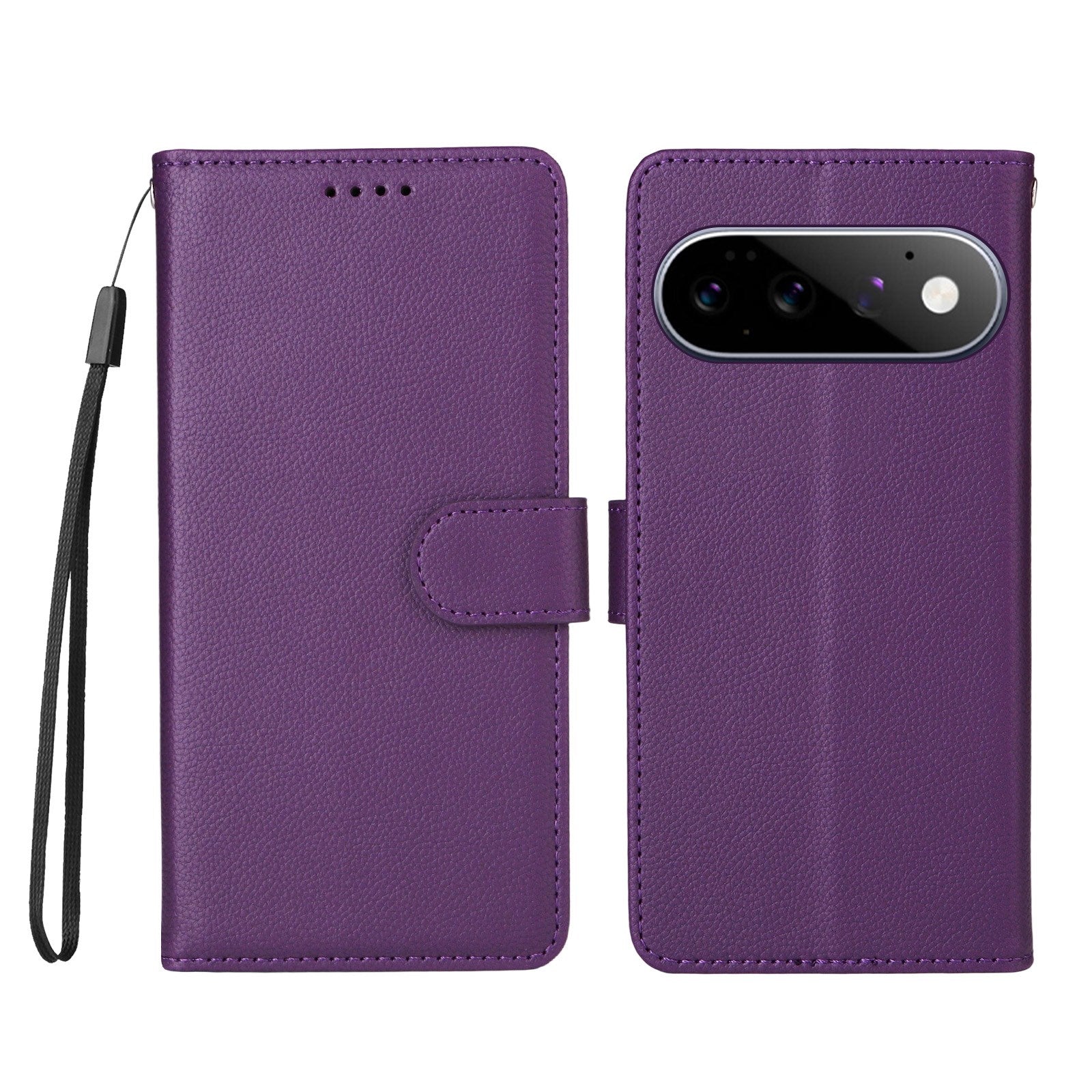 EIDERWOOD Google Pixel 11 / 11 Pro Flipcover inkl. Kortholder & Håndledsrem - Lilla