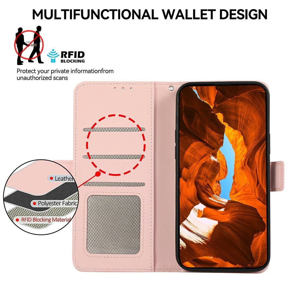 EIDERWOOD Google Pixel 11 Pro XL Flipcover - Indbygget RFID-Blocker & Kortholder - Pink