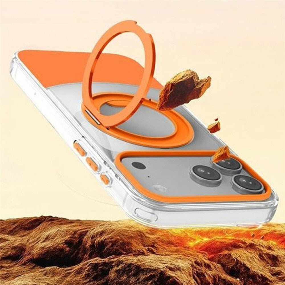 iPhone 17 Pro EIDERWOOD Hybrid Mobilcover med Ståfunktion - MagSafe Kompatibel - Gennemsigtig / Pink