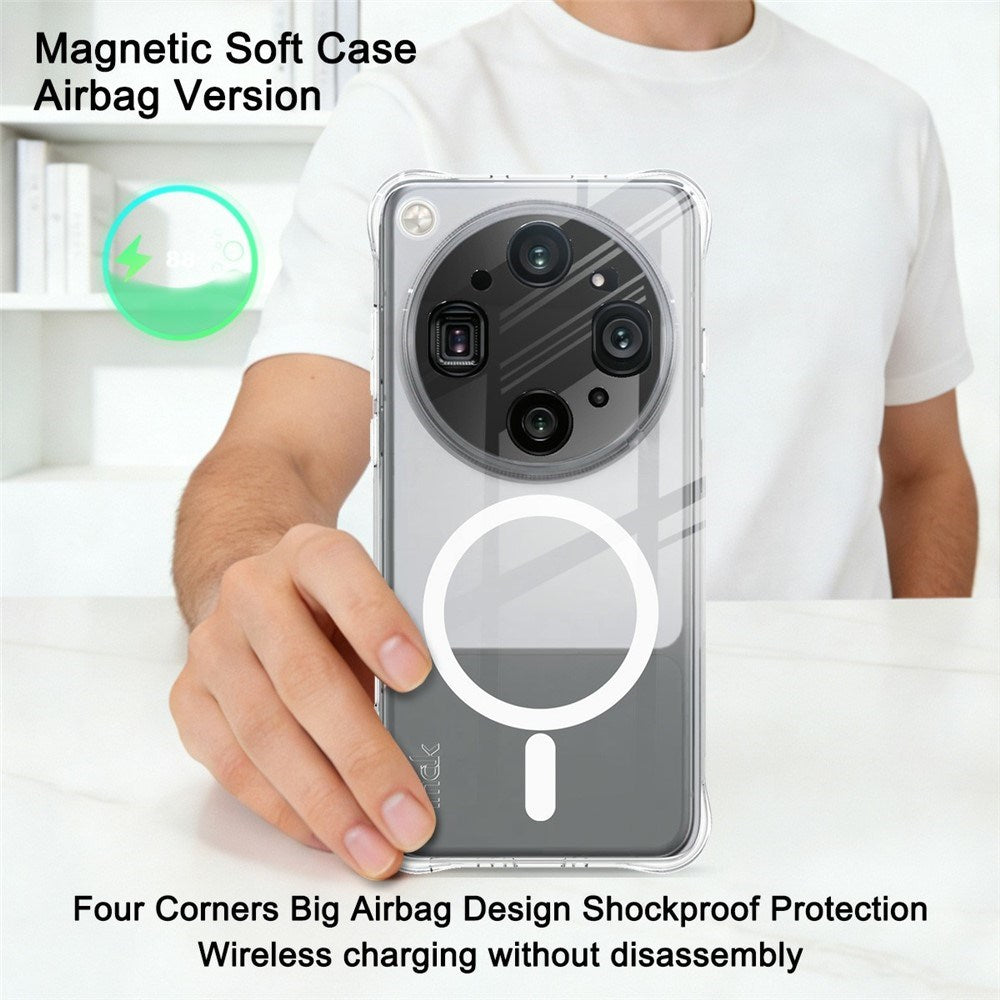 OPPO Find X9 Ultra IMAK Fleksibelt Plastik Mobilcover - MagSafe Kompatibel - Gennemsigtig