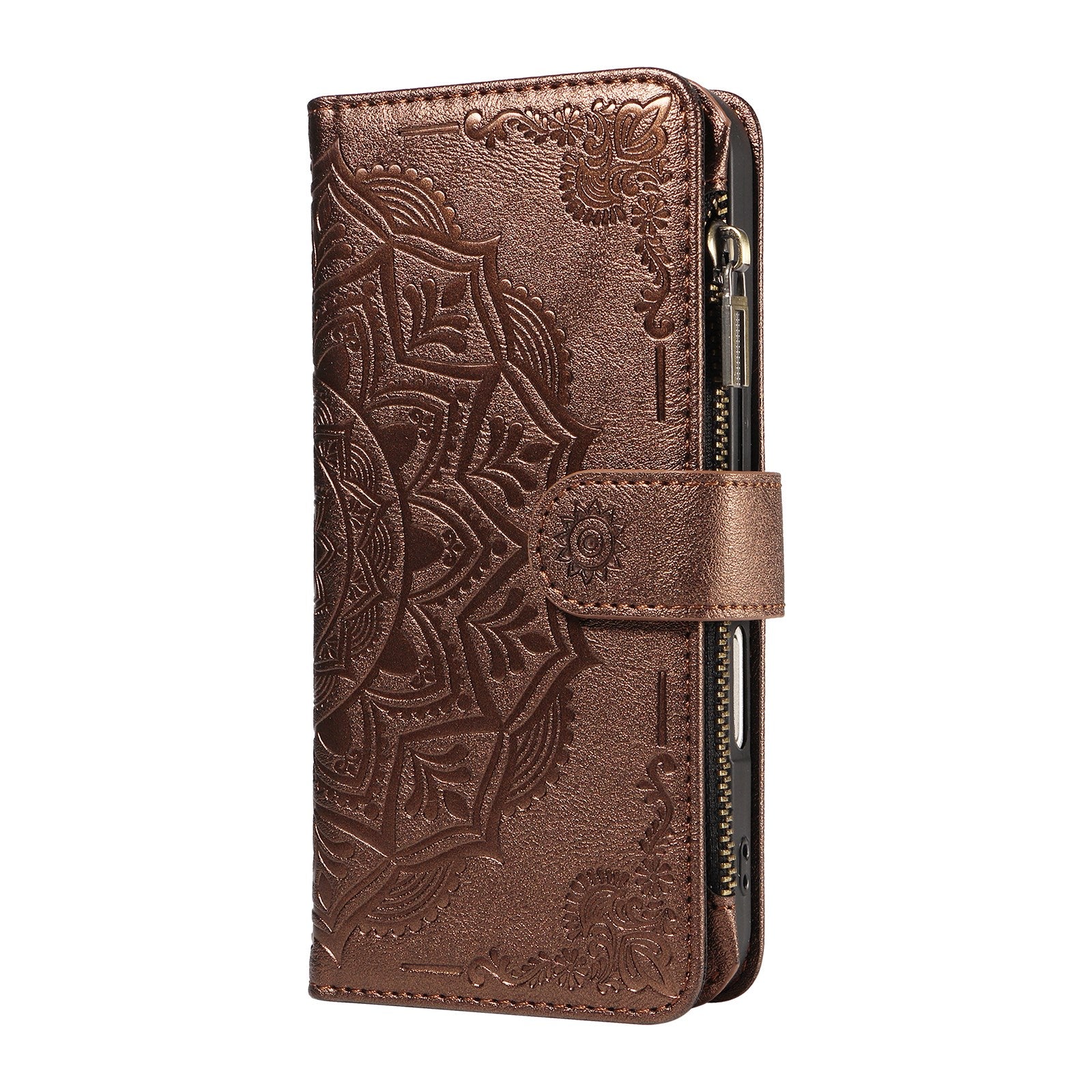 iPhone 17 EIDERWOOD Flipcase m. 9 x Kortholder / Lynlåslomme / RFDI-Blokering / Rem - Brun