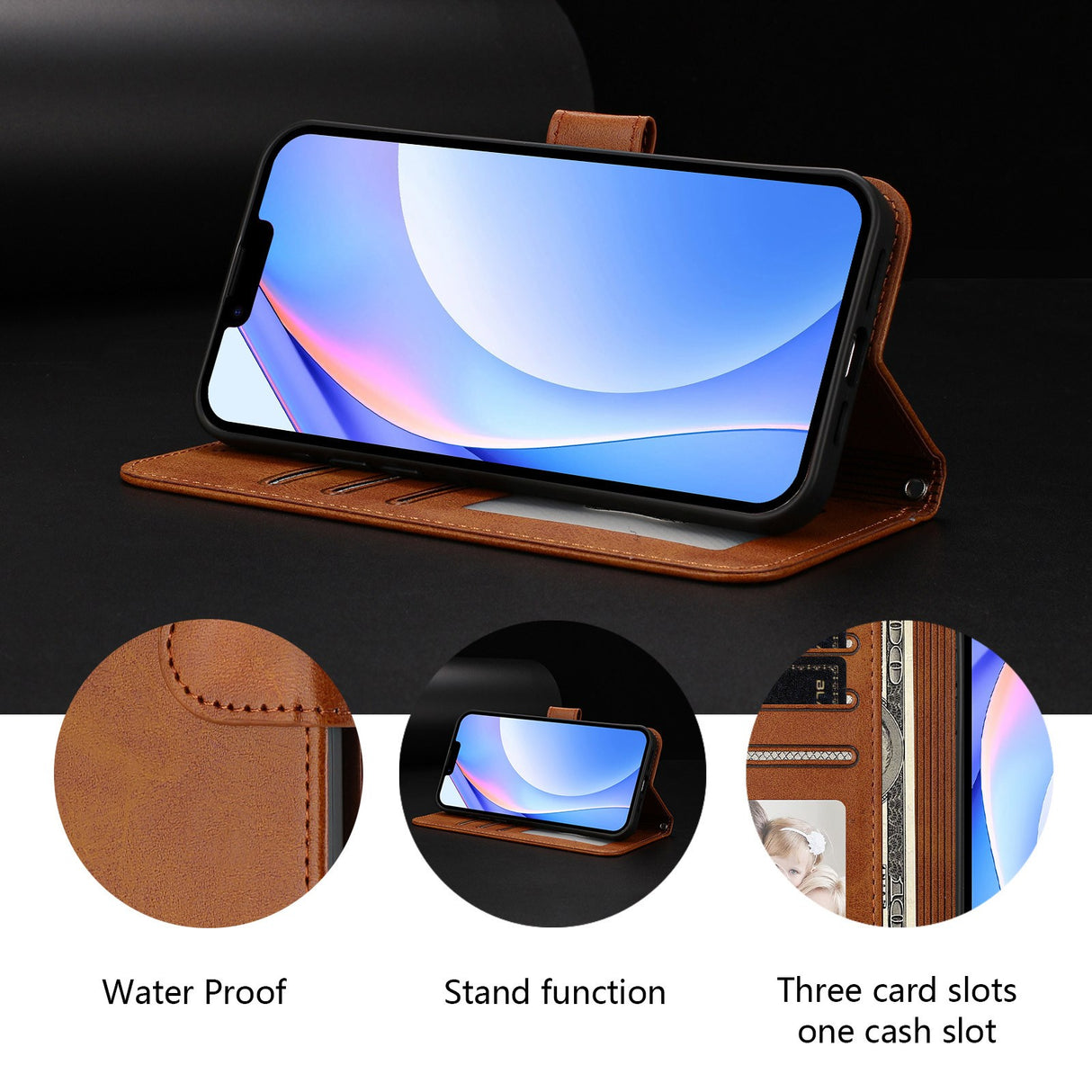 Honor 600 / 600 Pro EIDERWOOD Kunstlæder Flip Cover inkl. Strop - Brun