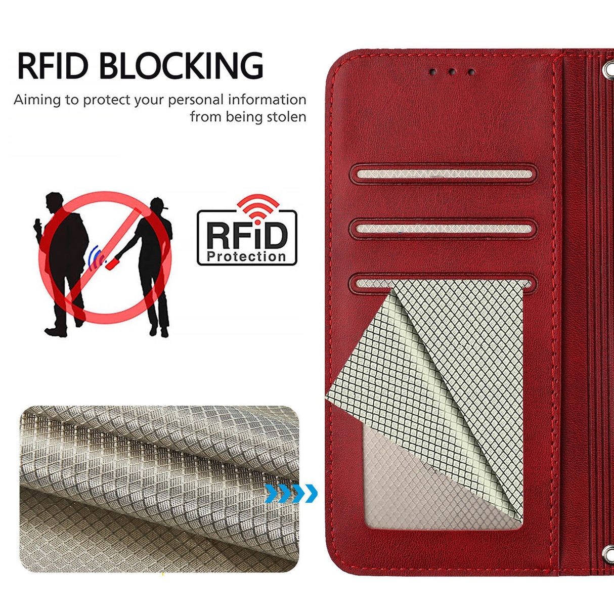 Honor 600 / 600 Pro EIDERWOOD Kunstlæder Flip Cover inkl. Strop - Rød