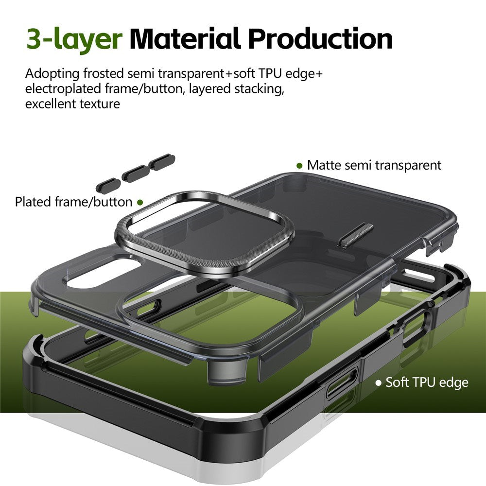 iPhone 17 Pro EIDERWOOD Mat Hybrid Plast Bagside Cover - MagSafe Kompatibel - Sort