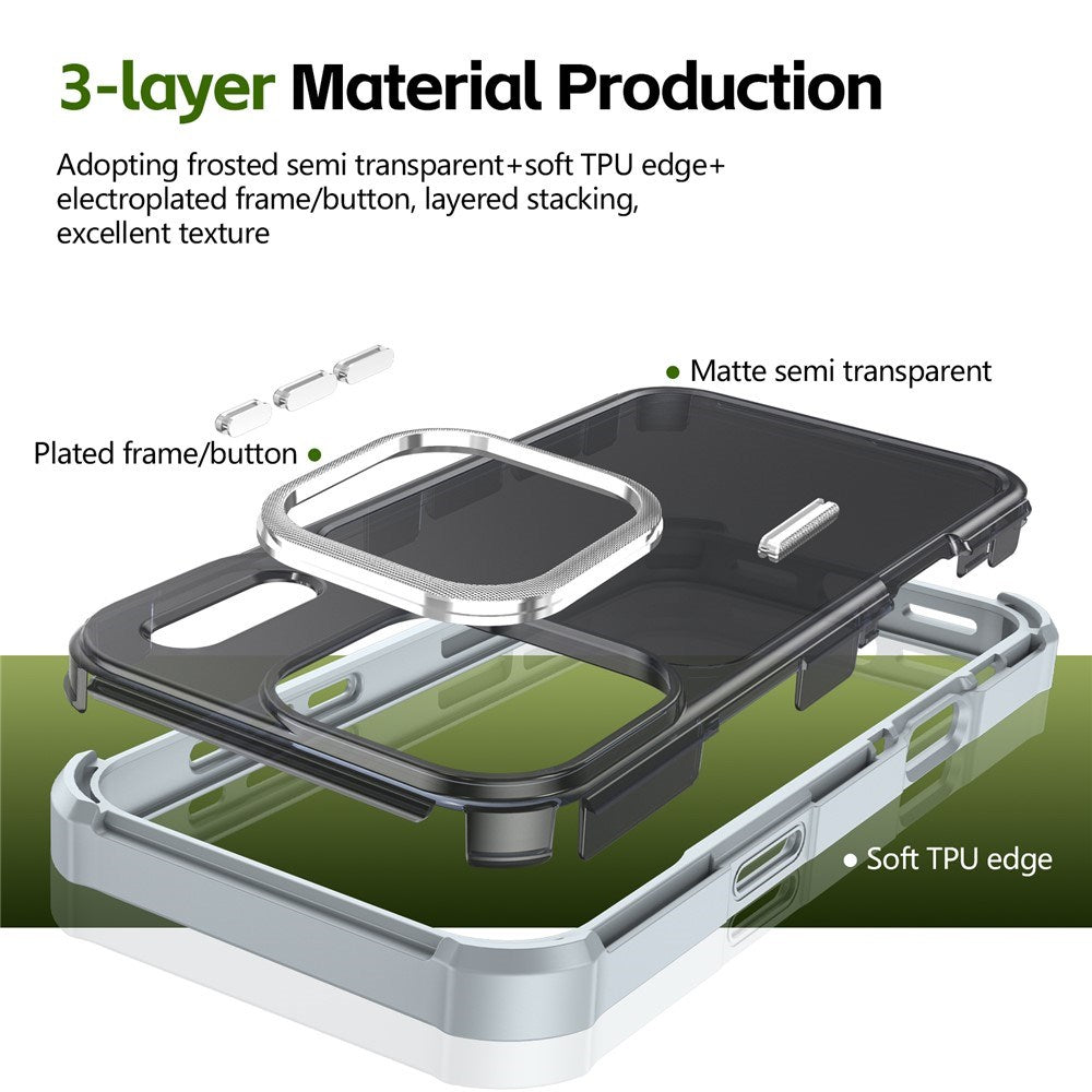 iPhone 17 Pro EIDERWOOD Mat Hybrid Plast Bagside Cover - MagSafe Kompatibel - Grå