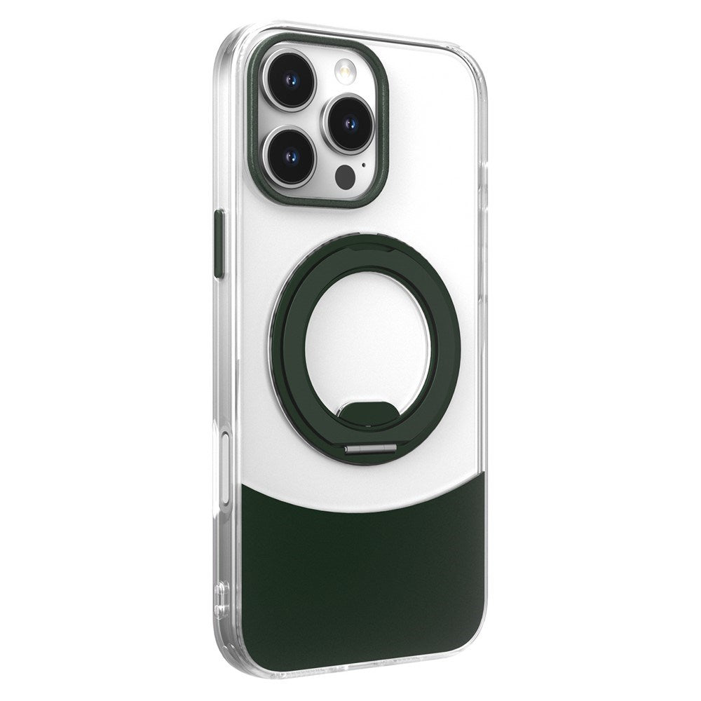 iPhone 14 / 13 EIDERWOOD Hybrid Mobilcover med Ståfunktion - MagSafe Kompatibel - Gennemsigtig / Grøn