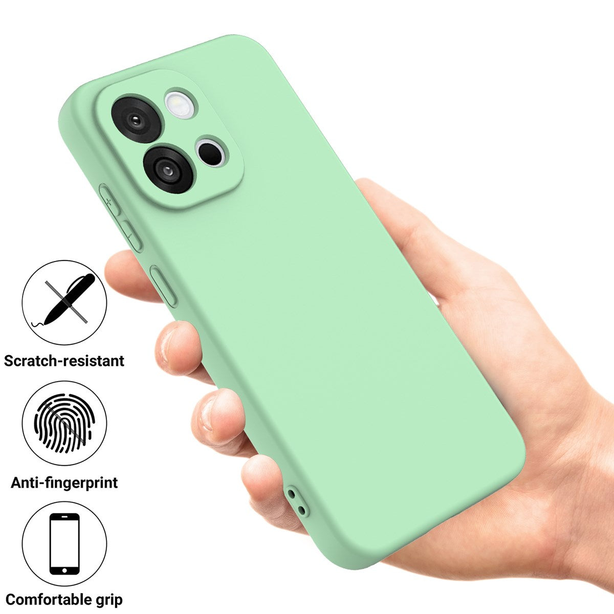 OnePlus Nord 6 EIDERWOOD Foret Silikone Bagside Cover m. Strop - Grøn