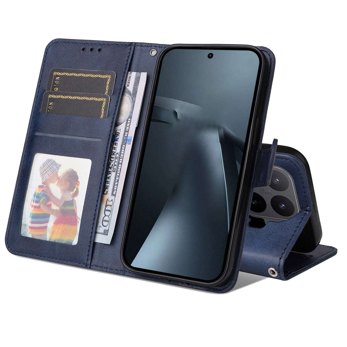 Xiaomi 17T EIDERWOOD Kunstlæder Flip Cover inkl. Strop - Blå