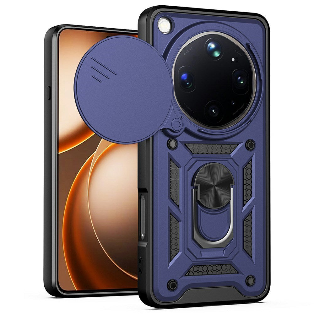 OPPO Find X9 Ultra EIDERWOOD Håndværkercase - 360° Roterbar Camslider / Kickstand - Sort / Blå