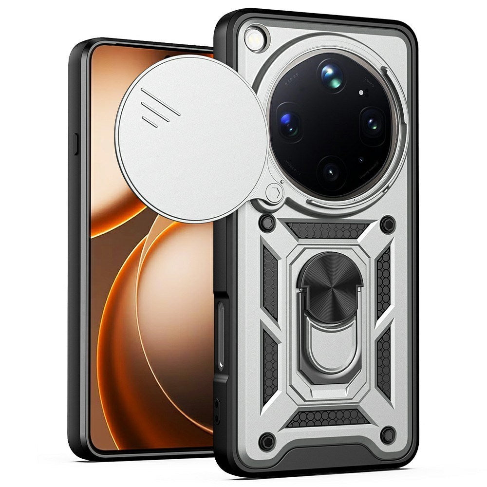 OPPO Find X9 Ultra EIDERWOOD Håndværkercase - 360° Roterbar Camslider / Kickstand - Sort / Sølv